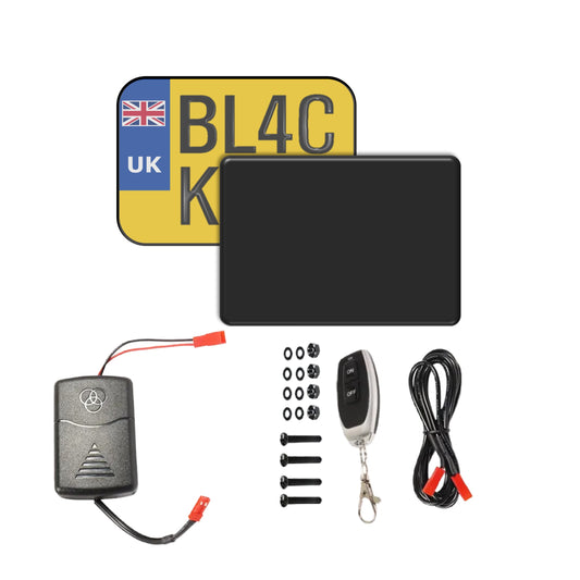 Blackout Plate Cover - EU Standard Motorcycle (22.8x17.8cm)