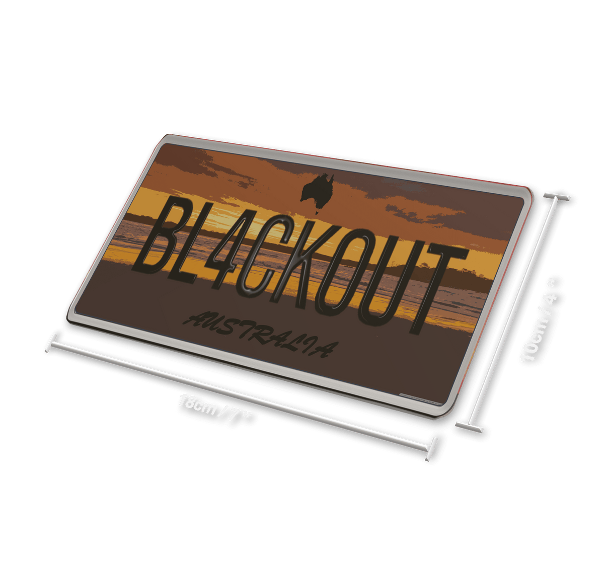 Blackout License Plate Cover - Australia Motorcycle - Replacement Glass