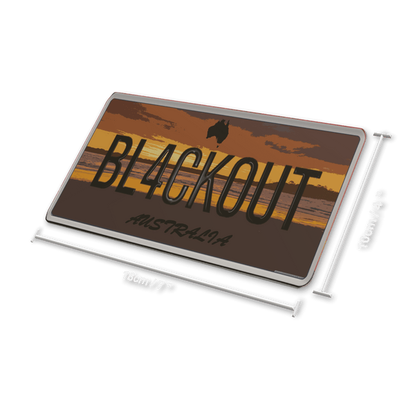 Blackout License Plate Cover - Australia Motorcycle - Replacement Glass
