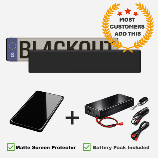 Blackout Plate Essential Bundle - EU Car