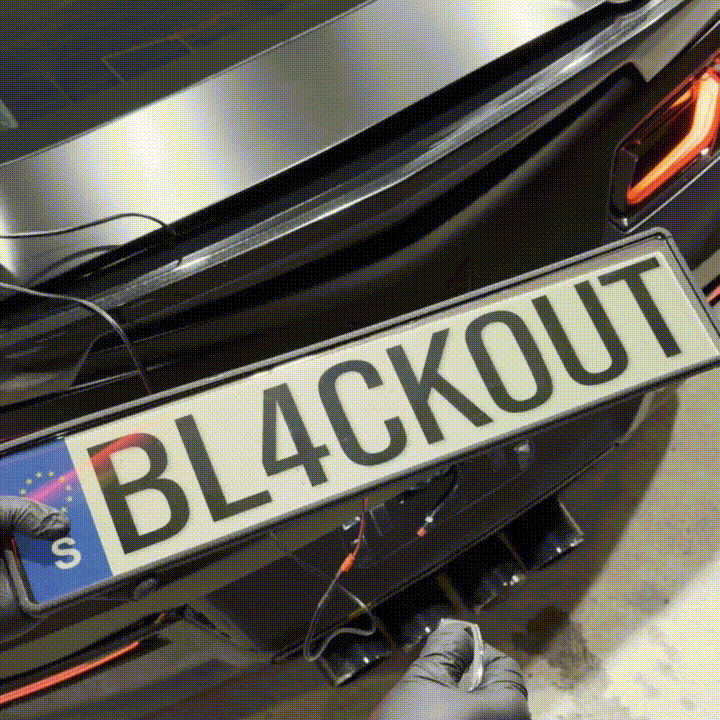 Blackout Plate Cover - European Car