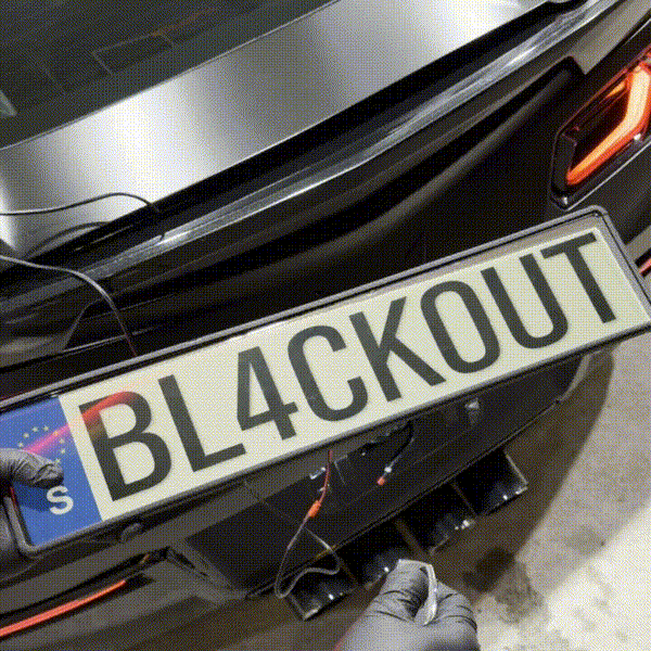 Blackout Plate Cover - European Car