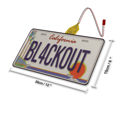 Blackout License Plate Cover - North America Car - Replacement Glass