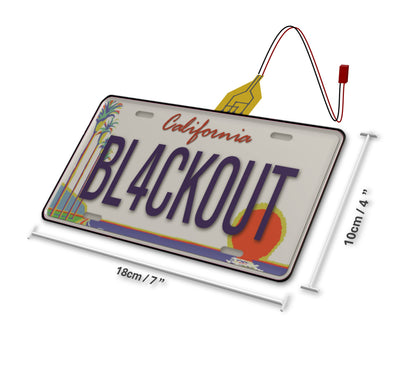 Blackout License Plate Cover - North America Motorcycle - Replacement Glass