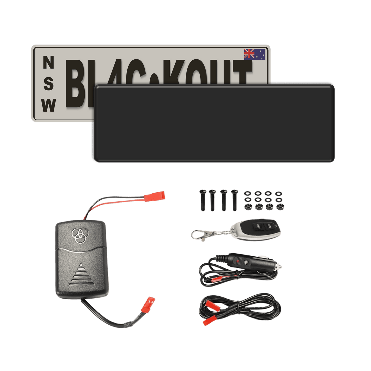 Blackout License Plate Cover - Australia Car (Slim + Standard)