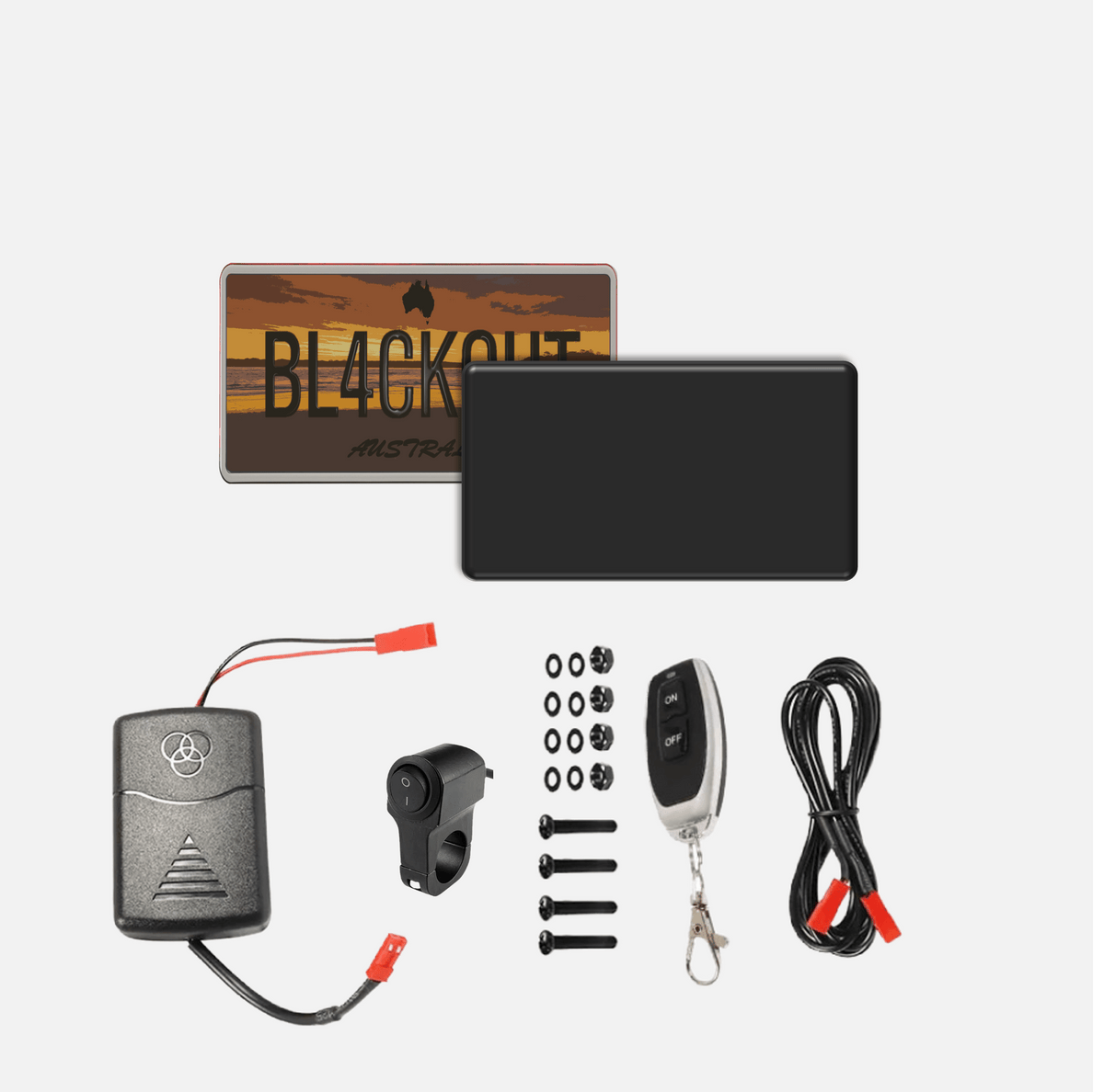 Blackout License Plate Cover for Australia Motorcycle