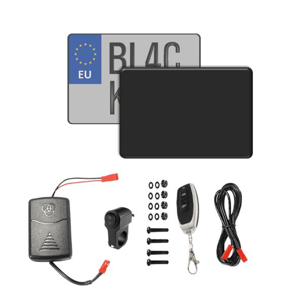 Blackout License Plate Cover - Europe Motorcycle
